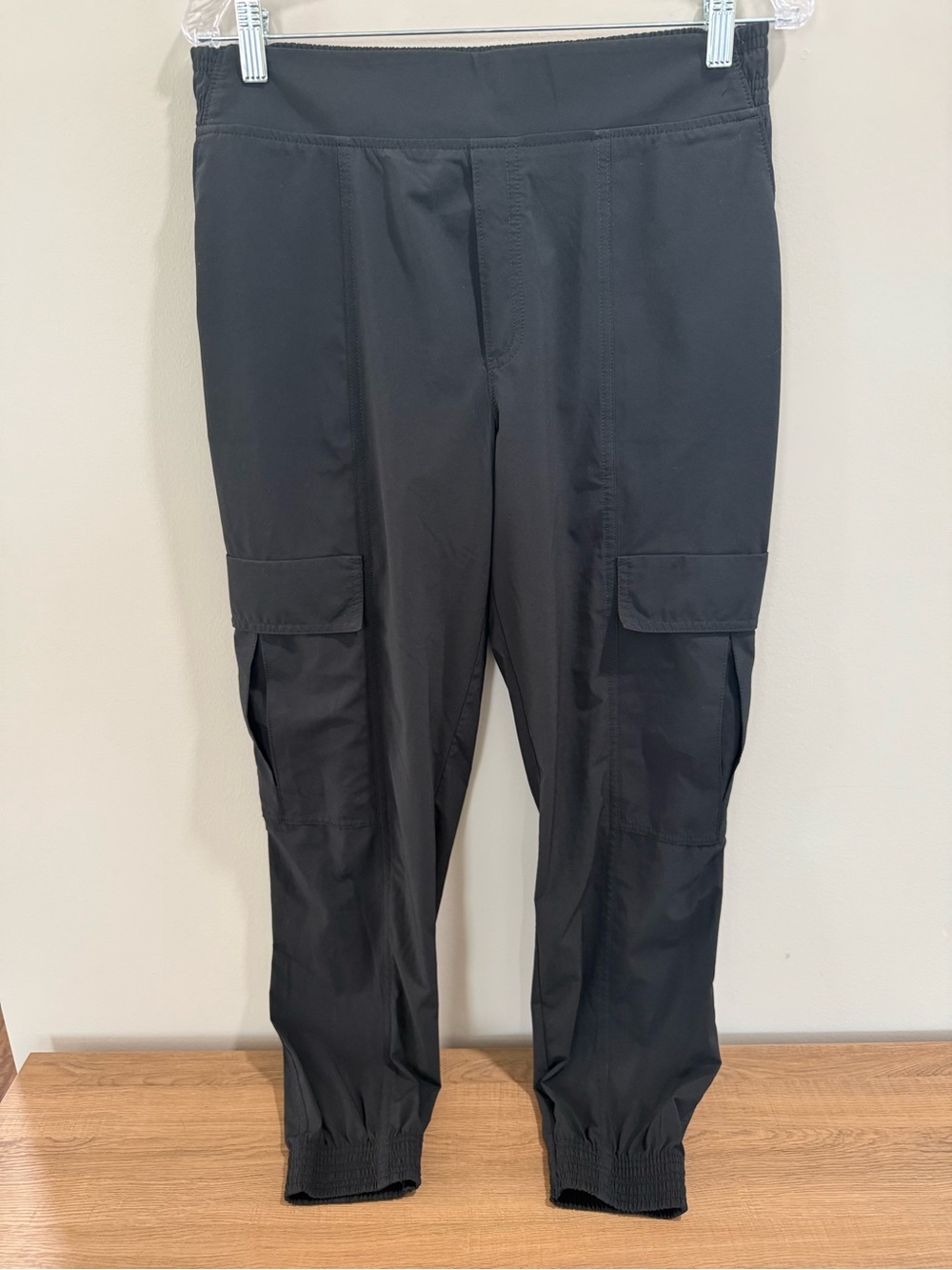 Athleta Black Cargo Joggers with Elastic Cuffs